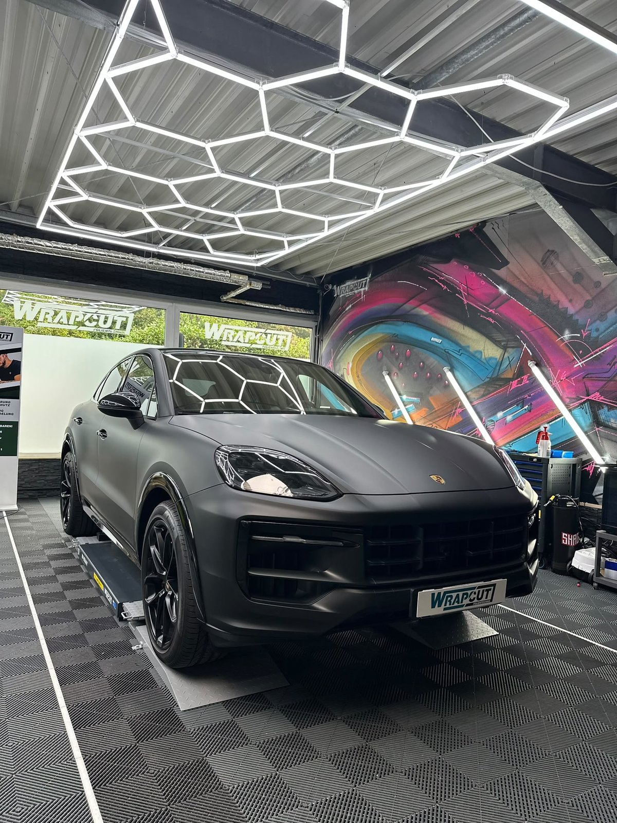 Vollfolierung, Porsche Cayenne mattschwarz